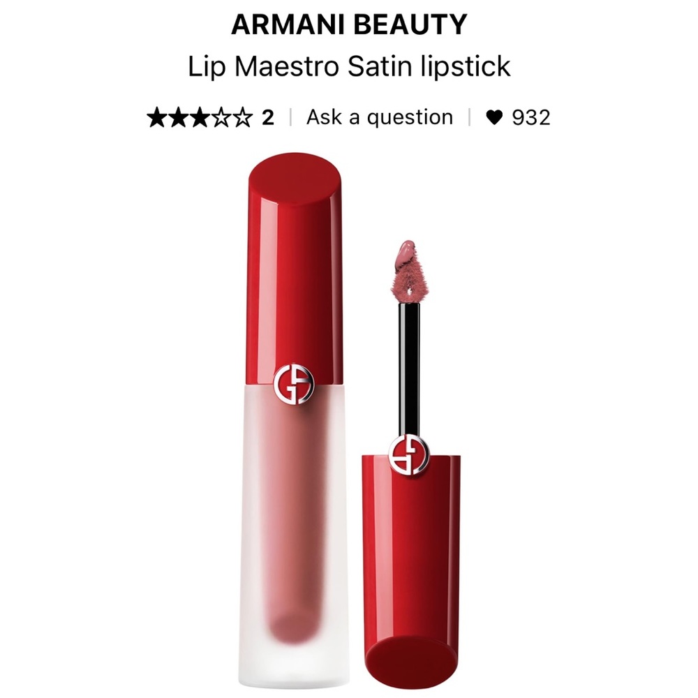 NEW- Giorgio Armani Lip Maestro Satin colour 01